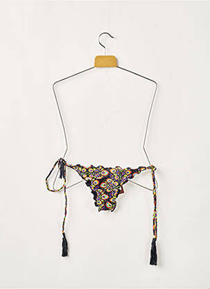 Bas de maillot de bain imprimé fleurs bikini noir RIO DE SOL femme
