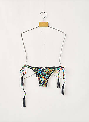 Bas de maillot de bain imprimé tie and dye bikini noir RIO DE SOL femme