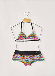 Maillot de bain 2 pièces imprimé fantaisie violet PLAGE DU SUD fille