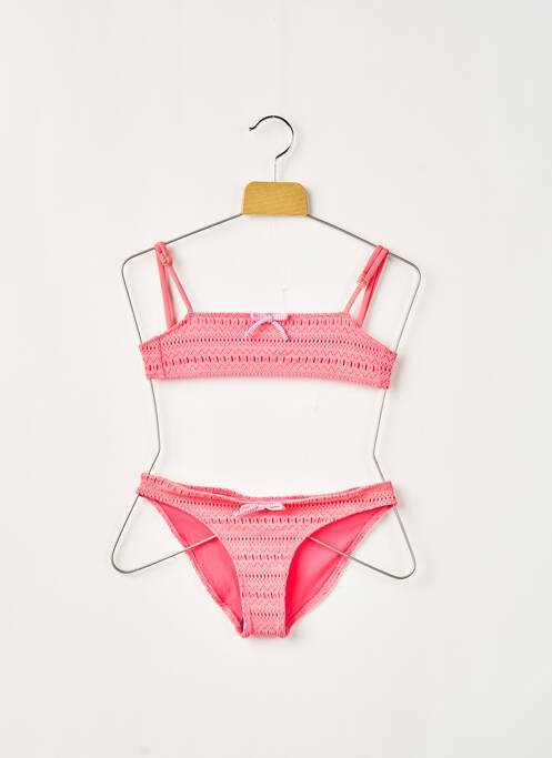 Maillot de bain 2 pièces stretch rose BORABORA fille