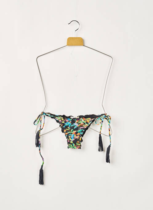 Bas de maillot de bain imprimé tie and dye bikini noir RIO DE SOL femme
