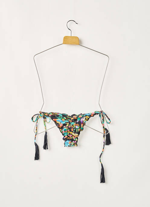Bas de maillot de bain imprimé tie and dye bikini noir RIO DE SOL femme