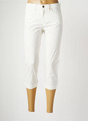Pantacourt tissage popeline taille normale blanc COUTURIST femme