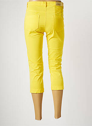 Pantacourt tissage popeline taille normale jaune COUTURIST femme