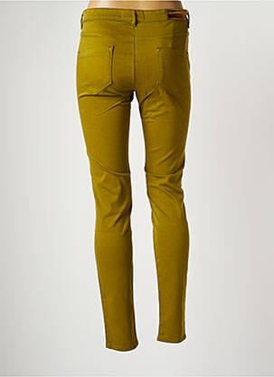 Pantalon slim tissage popeline taille normale vert COUTURIST femme