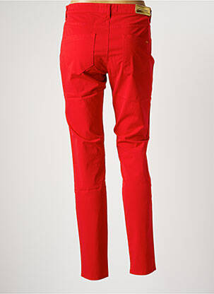 Pantalon slim tissage popeline taille normale rouge COUTURIST femme