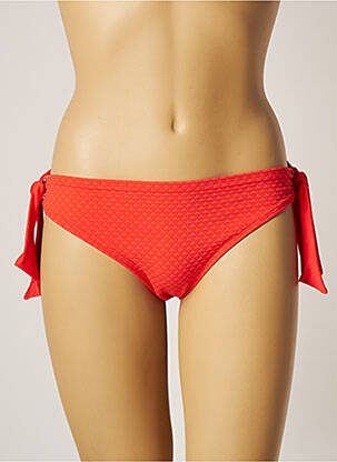 Bas de maillot de bain fermeture liens à nouer bikini orange PANACHE femme