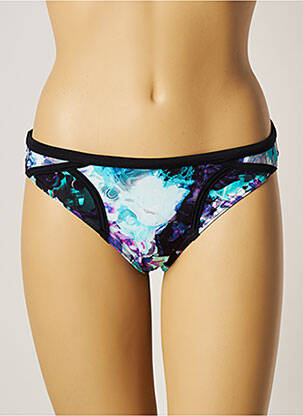 Bas de maillot de bain imprimé fantaisie culotte bleu FREYA femme