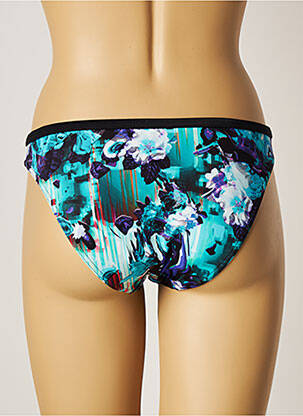 Bas de maillot de bain imprimé fantaisie culotte bleu FREYA femme