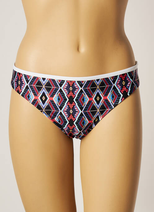 Bas de maillot de bain imprimé fantaisie culotte noir PANACHE femme
