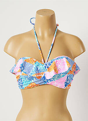 Haut de maillot de bain stretch haut bandeau bleu FREYA femme