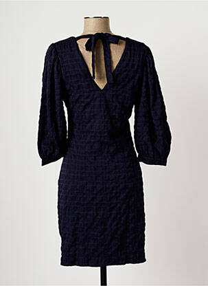 Robe courte manches 3/4 manches 3/4 bleu OBJECT femme
