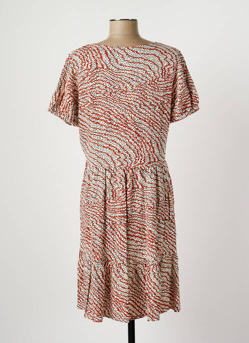 Robe mi-longue orange VILA pour femme