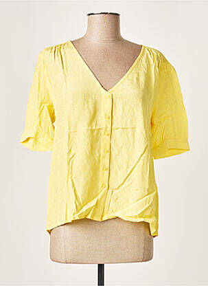 Chemisier manches courtes manches courtes jaune VILA femme