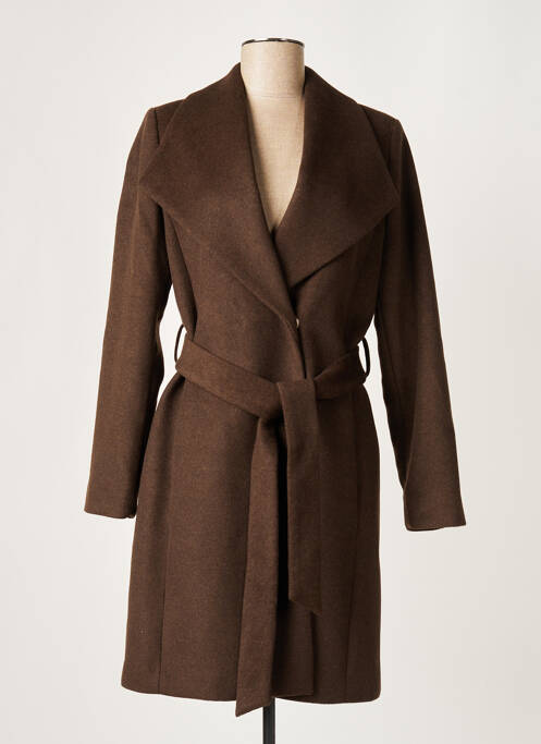 manteau brun femme