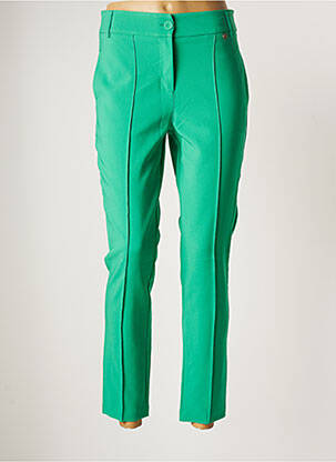 Pantalon droit vert DANIELA COOL pour femme