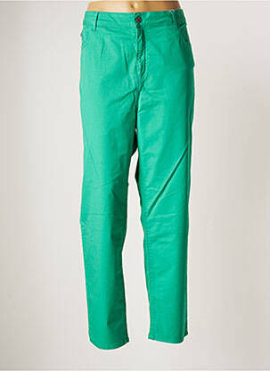Pantalon droit vert FRED SABATIER pour femme
