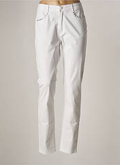 Pantalon slim blanc MULTIPLES pour femme seconde vue