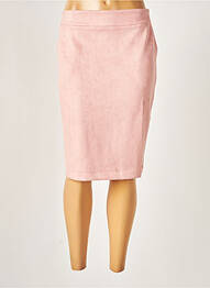 Jupe mi-longue stretch rose MULTIPLES femme