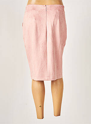 Jupe mi-longue stretch rose MULTIPLES femme