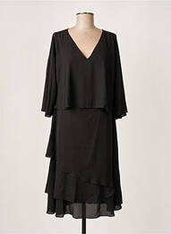 Robe mi-longue manches 3/4 manches 3/4 noir MULTIPLES femme