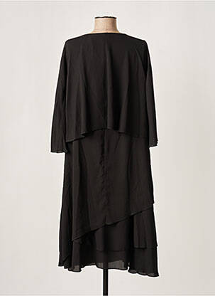Robe mi-longue manches 3/4 manches 3/4 noir MULTIPLES femme