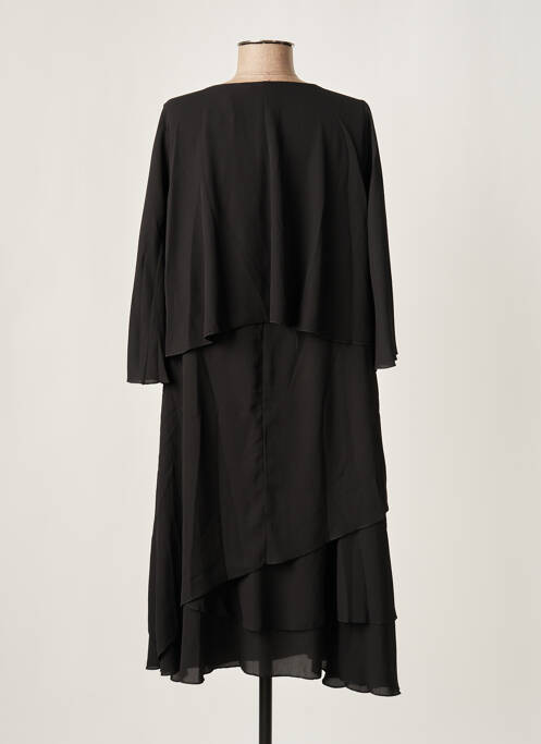 Robe mi-longue manches 3/4 manches 3/4 noir MULTIPLES femme