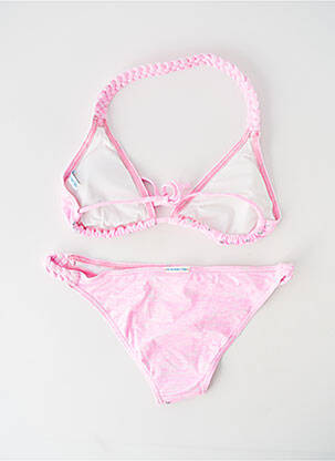 Maillot de bain 2 pièces haut soutien-gorge avec mousse de rembourrage amovible rose PRINCESSE ILOU fille