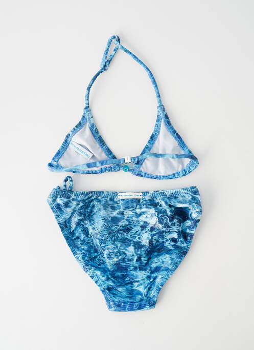 Maillot de bain 2 pièces bleu PRINCESSE ILOU pour fille