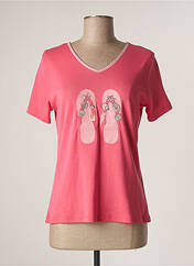 T-shirt rose I.ODENA pour femme seconde vue