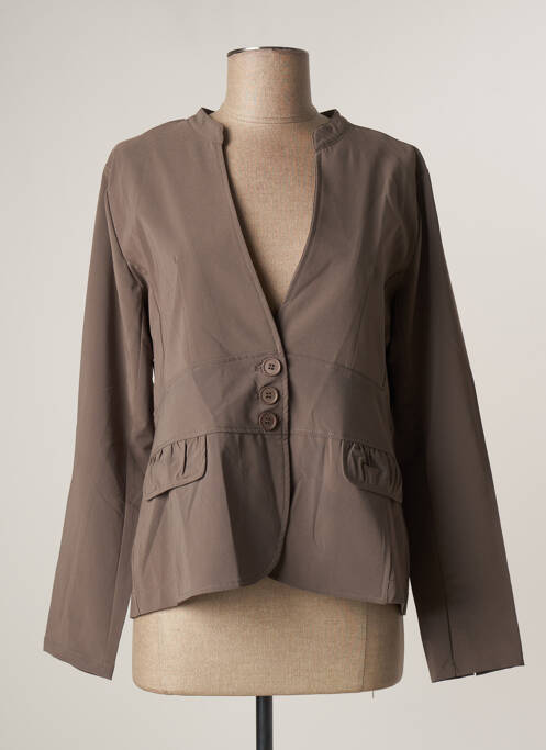 Veste chic col v vert FELINO femme