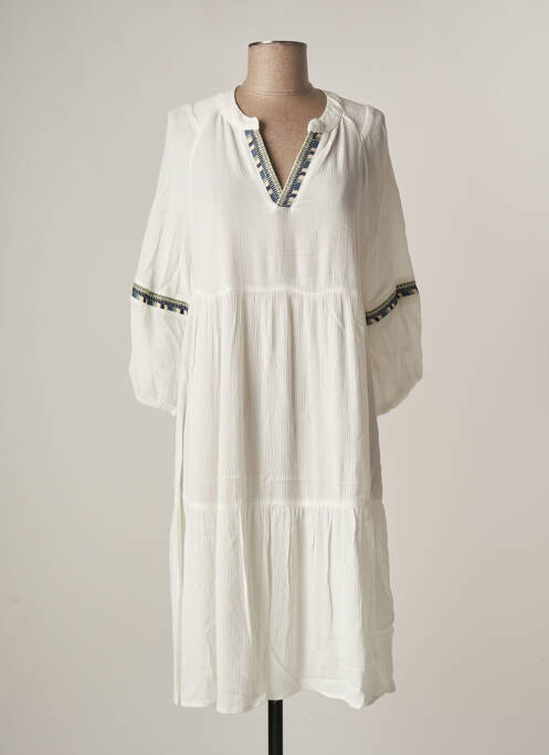 Robe mi-longue blanc YEST pour femme