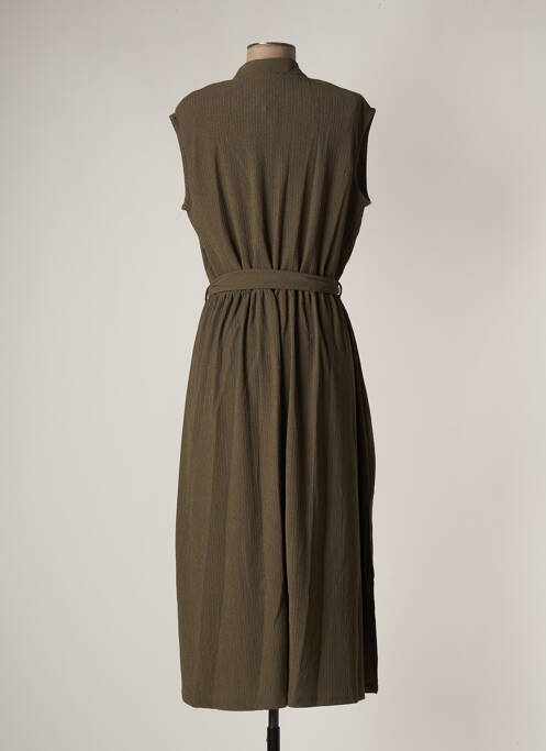 Robe mi-longue vert GEISHA pour femme