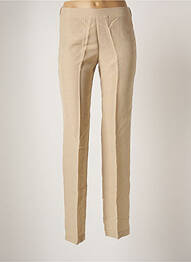 Pantalon droit taille élastique taille normale beige MARIA BELLENTANI femme