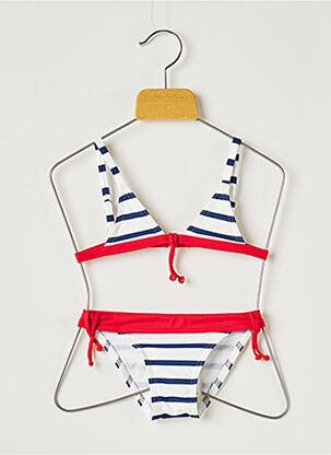 Maillot de bain 2 pièces stretch bleu KIWI fille