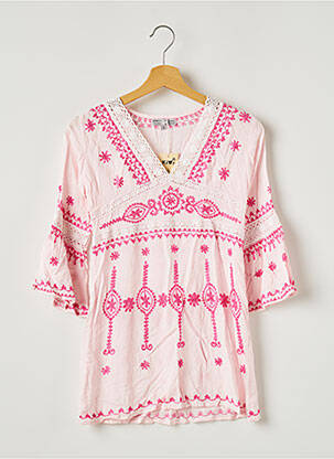 Tunique manches longues rose KIWI pour fille