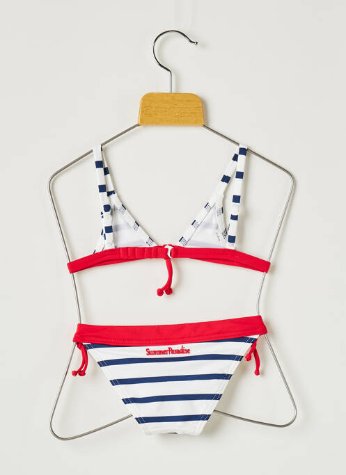 Maillot de bain 2 pièces bleu KIWI pour fille