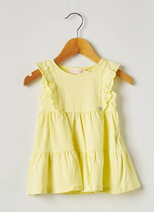 Robe mi-longue jaune PLEASE pour fille