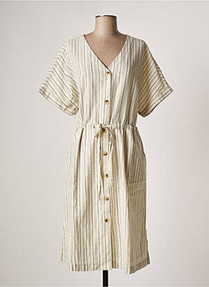 Robe mi-longue beige FRANSA pour femme