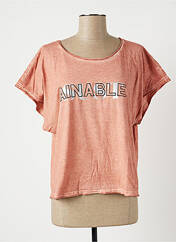 T-shirt rose NÜ pour femme seconde vue