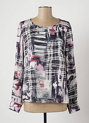 Blouse imprimé fantaisie manches longues gris WEINBERG femme