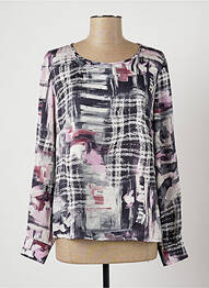 Blouse imprimé fantaisie manches longues gris WEINBERG femme