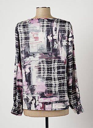 Blouse imprimé fantaisie manches longues gris WEINBERG femme