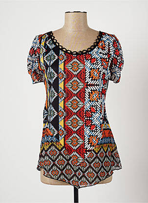 Blouse manches courtes manches courtes noir LO! LES FILLES femme