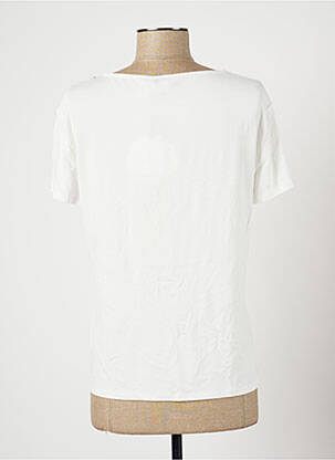 Top tissage jersey manches courtes blanc DIVAS femme