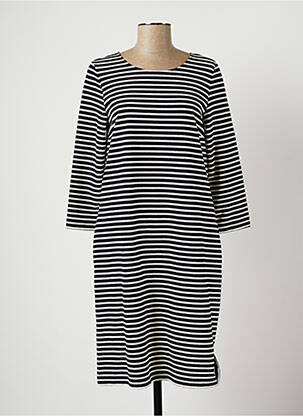 Robe mi-longue manches 3/4 manches 3/4 bleu MARIA BELLENTANI femme