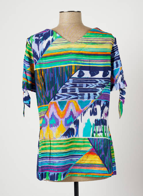 Blouse bleu LO! LES FILLES pour femme