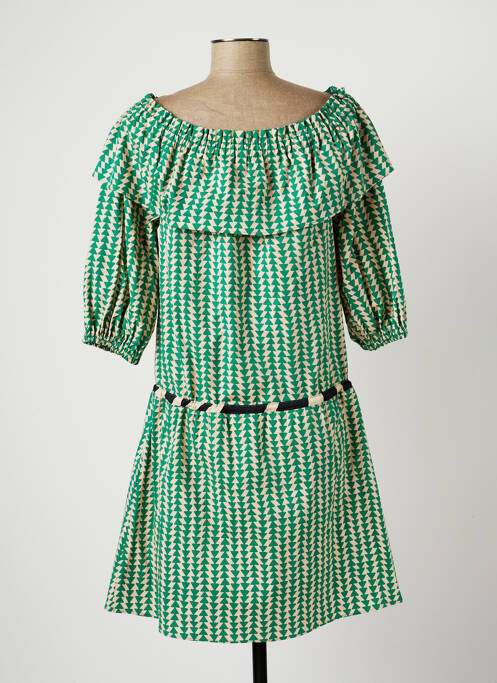 Robe courte vert AHIMARIA pour femme