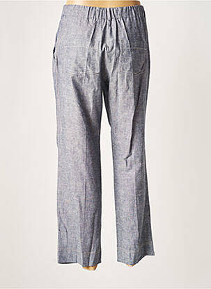Pantalon 7/8 taille haute taille haute bleu MARIA BELLENTANI femme