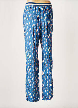Pantalon droit tissage crêpe taille normale bleu DIVAS femme